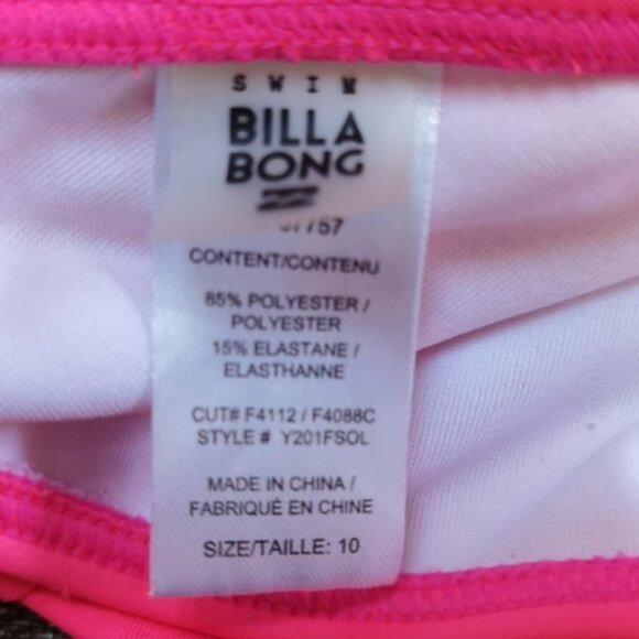 Billabong boho fringe neon pink bikini top - Picture 3 of 3
